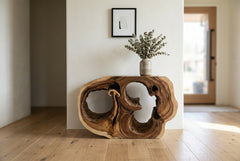 Cleft Monolith styled in a modern entryway