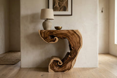 Wave Slab styled in a modern entryway